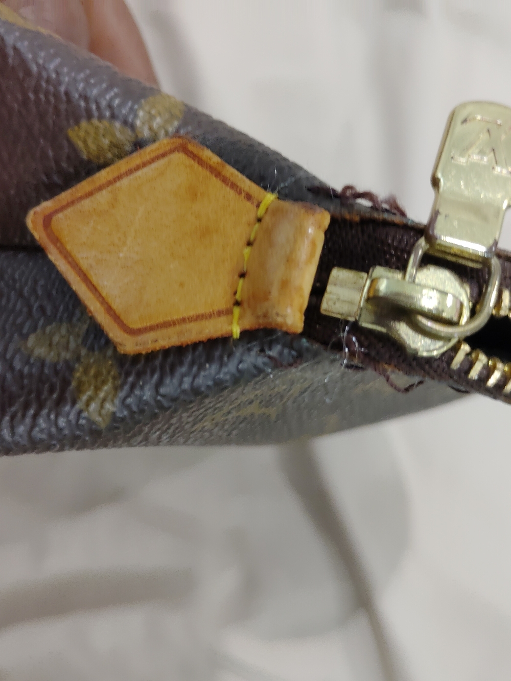 Louis Vuitton Monogram Zip Pouch in Brown with Gold Hardware - Picture 3 of 4
